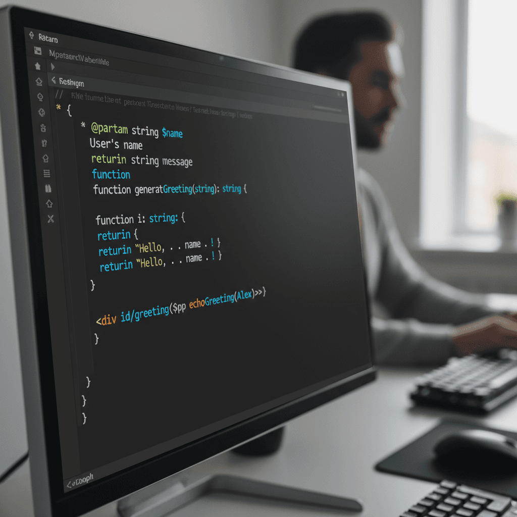 Código de programação em editor profissional